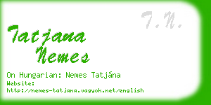 tatjana nemes business card